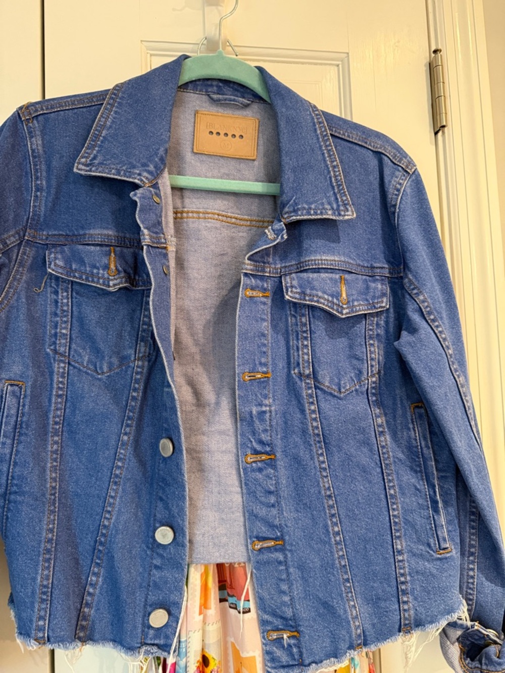 Blank NYC Medium Blue Denim Trucker Jacket